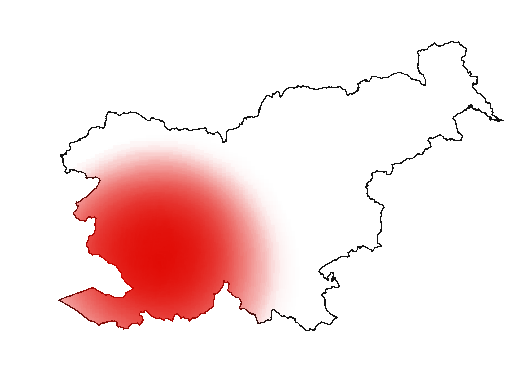 Zemljevid Slovenije — servisno in terensko pokrivamo Jugo-Zahodno Slovenijo